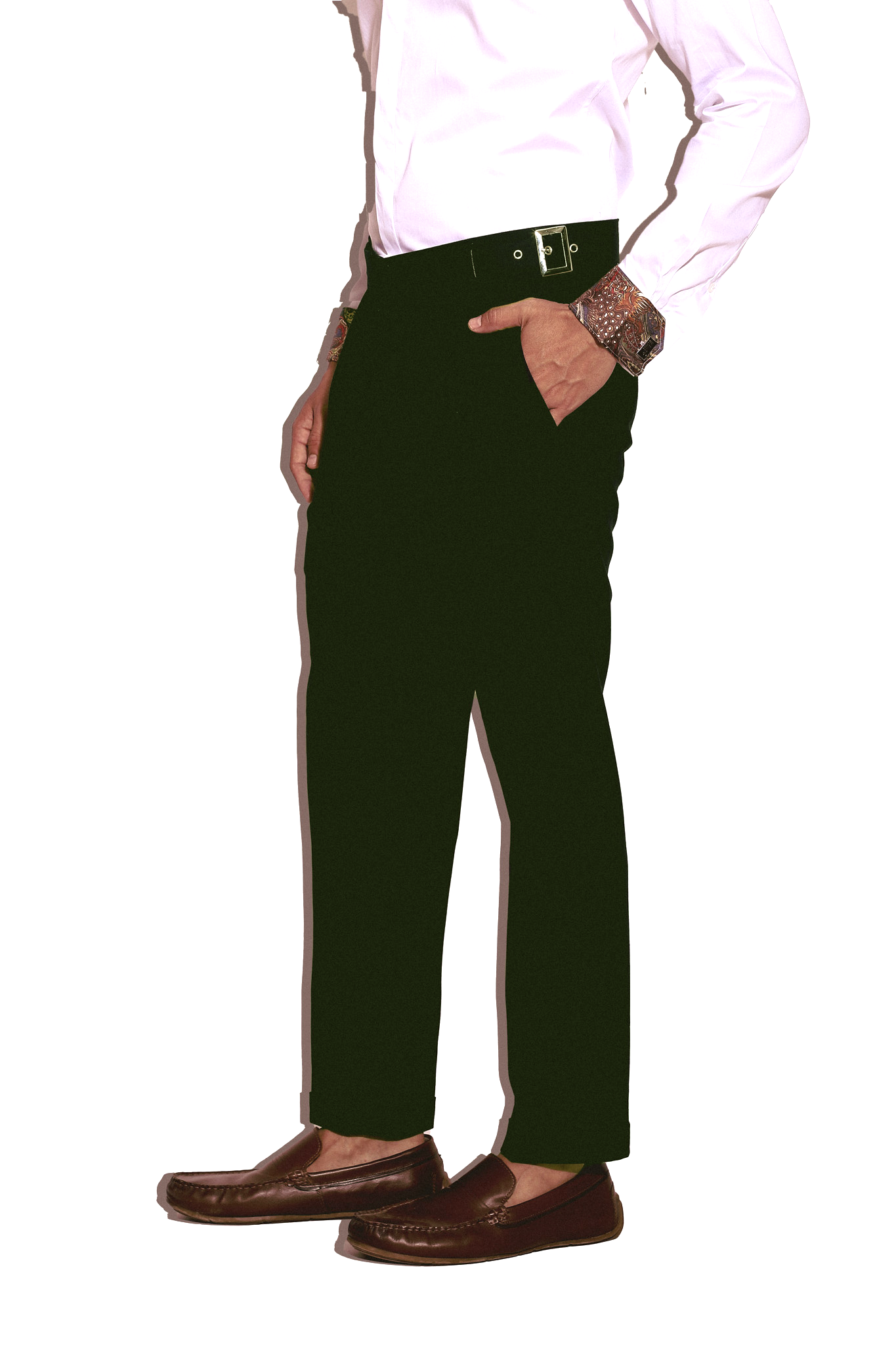 The Opulence Crossbody Gurkha trousers in Pine Green