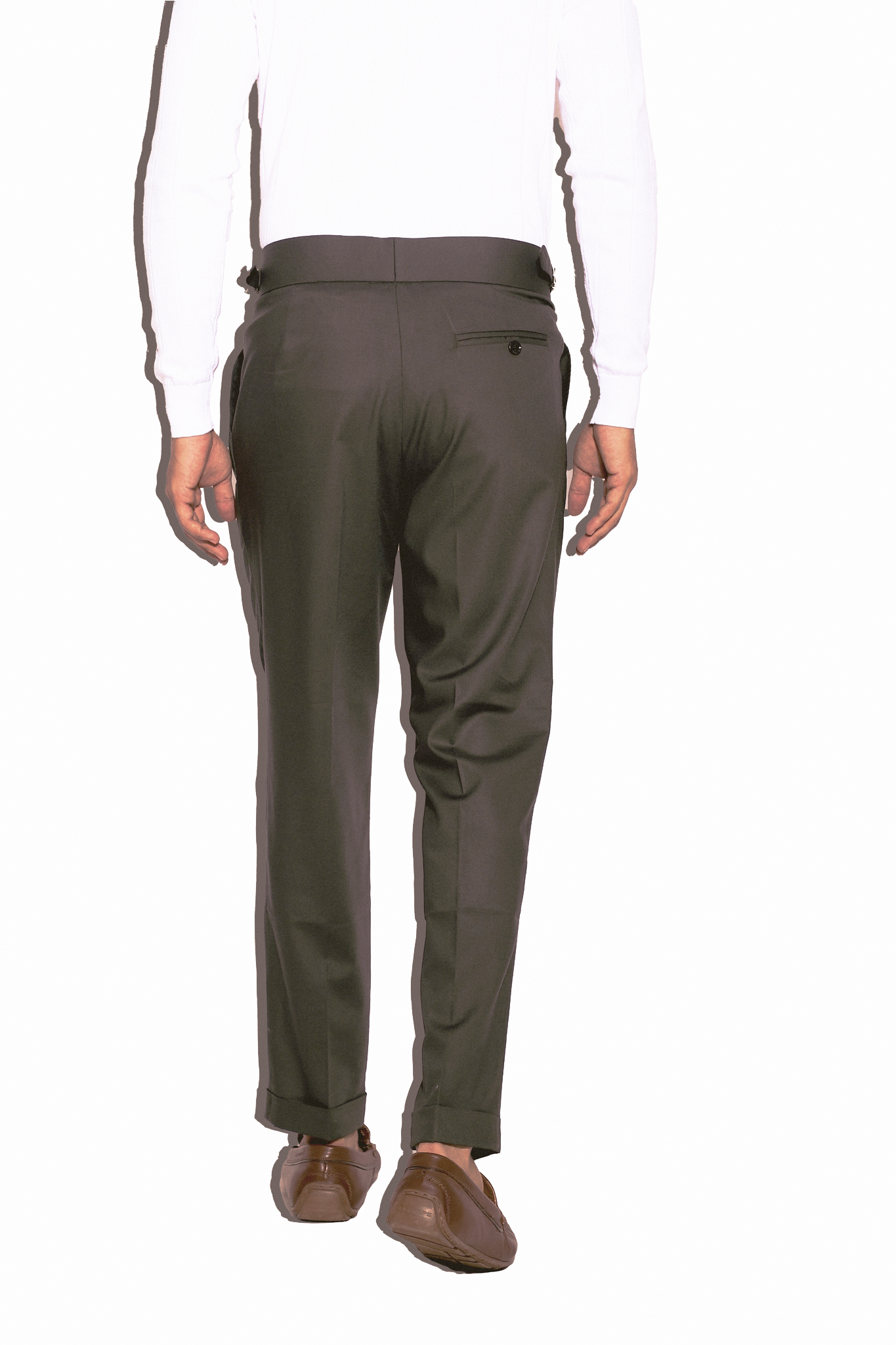 Double Button Gurkha Trousers - Pine Green