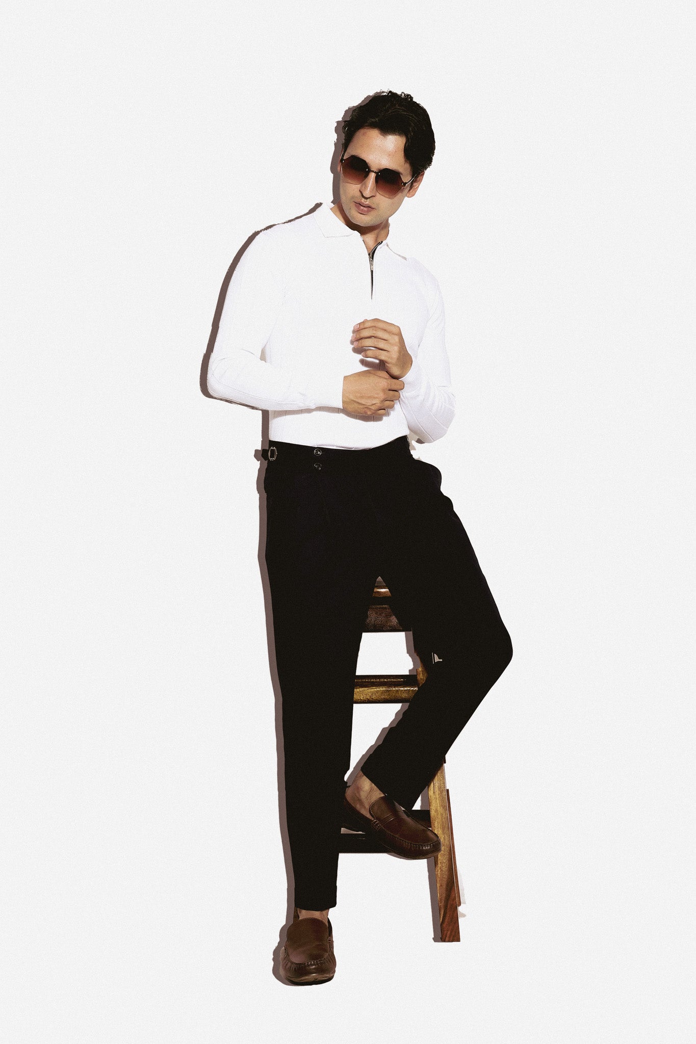 The Riviera Rib T-Shirt In Blanc Pur