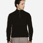 Black high neck cable knit zipper