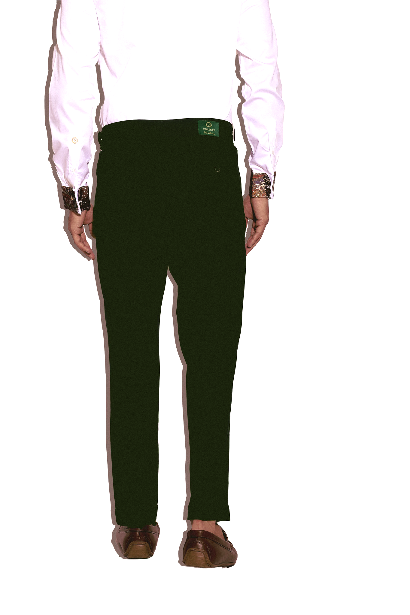 The Opulence Crossbody Gurkha trousers in Pine Green