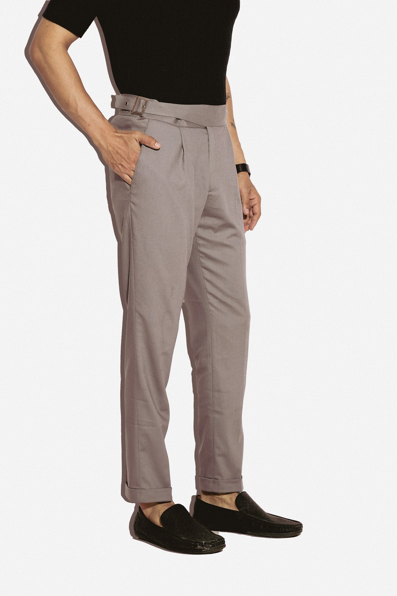The Opulence Crossbody Gurkha pants in grey